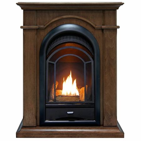 Procom Dual Fuel Ventless Gas Fireplace System - 10,000 Btu, T-Stat Contr FS100T-W